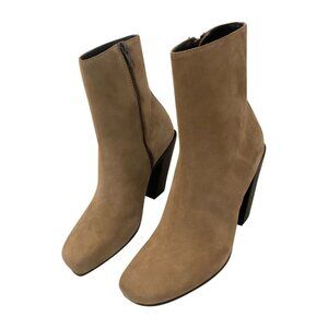 Ann Demeulemeester (Belgium) Suede, Sculptural Block Heels